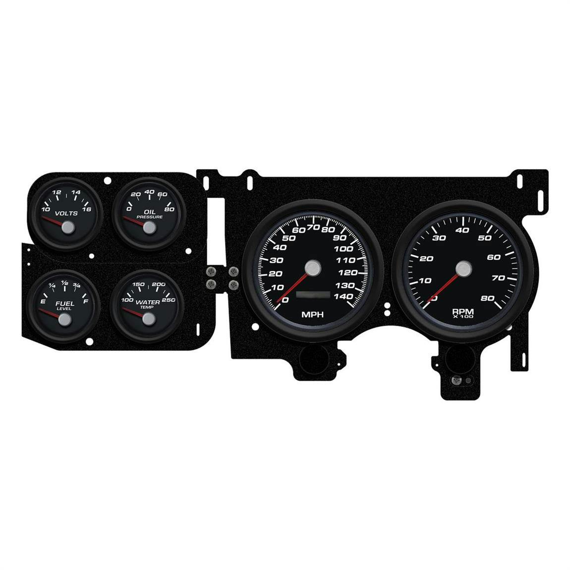 New Vintage USA 73016-01 6 Gauge Performance Black 73-87 Chev