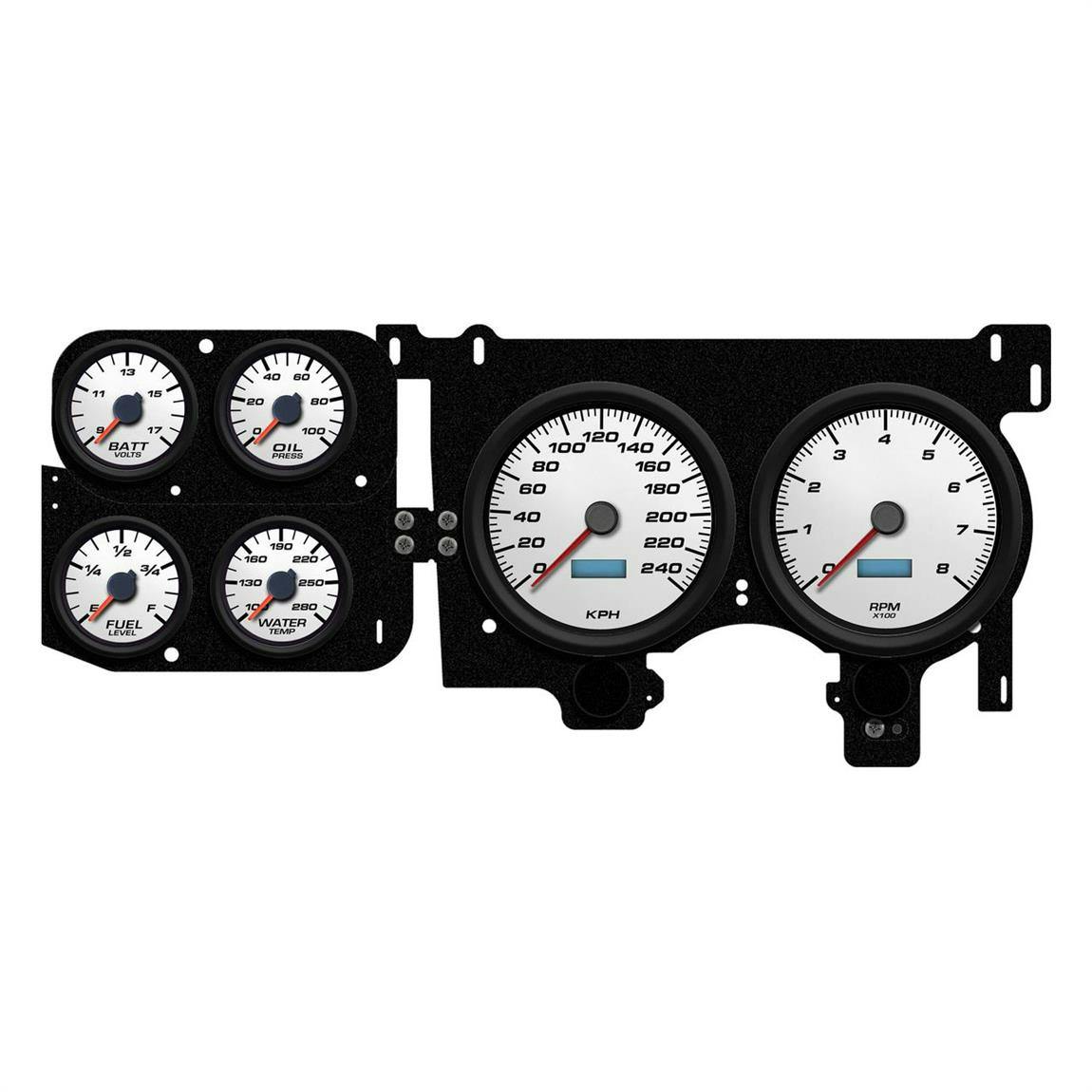 New Vintage USA 73026-03M 6 Gauge Performance ll KM/H 73-87 Chev