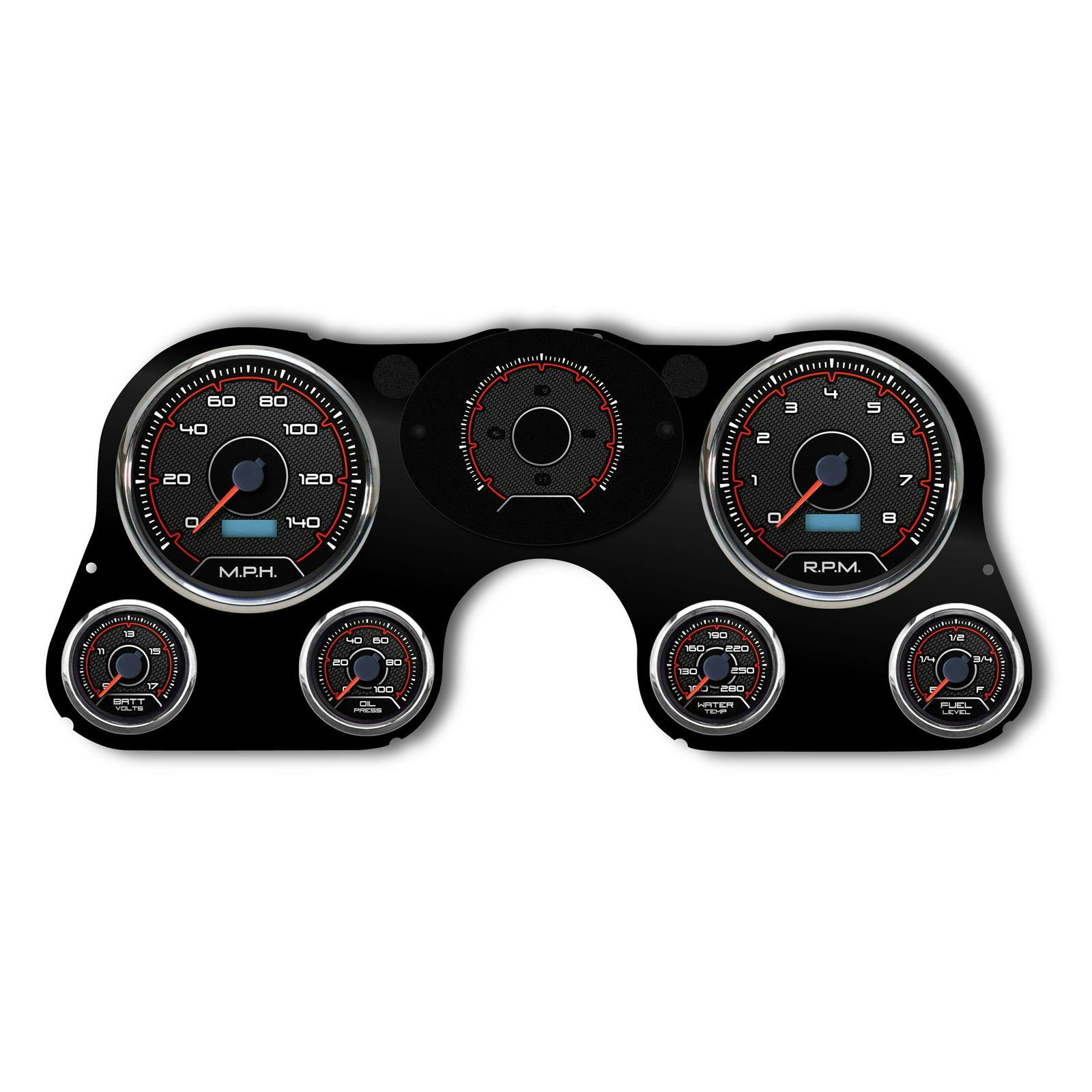 New Vintage USA 73201-01 6 Gauge Retro Series Red 67-72 Chev.