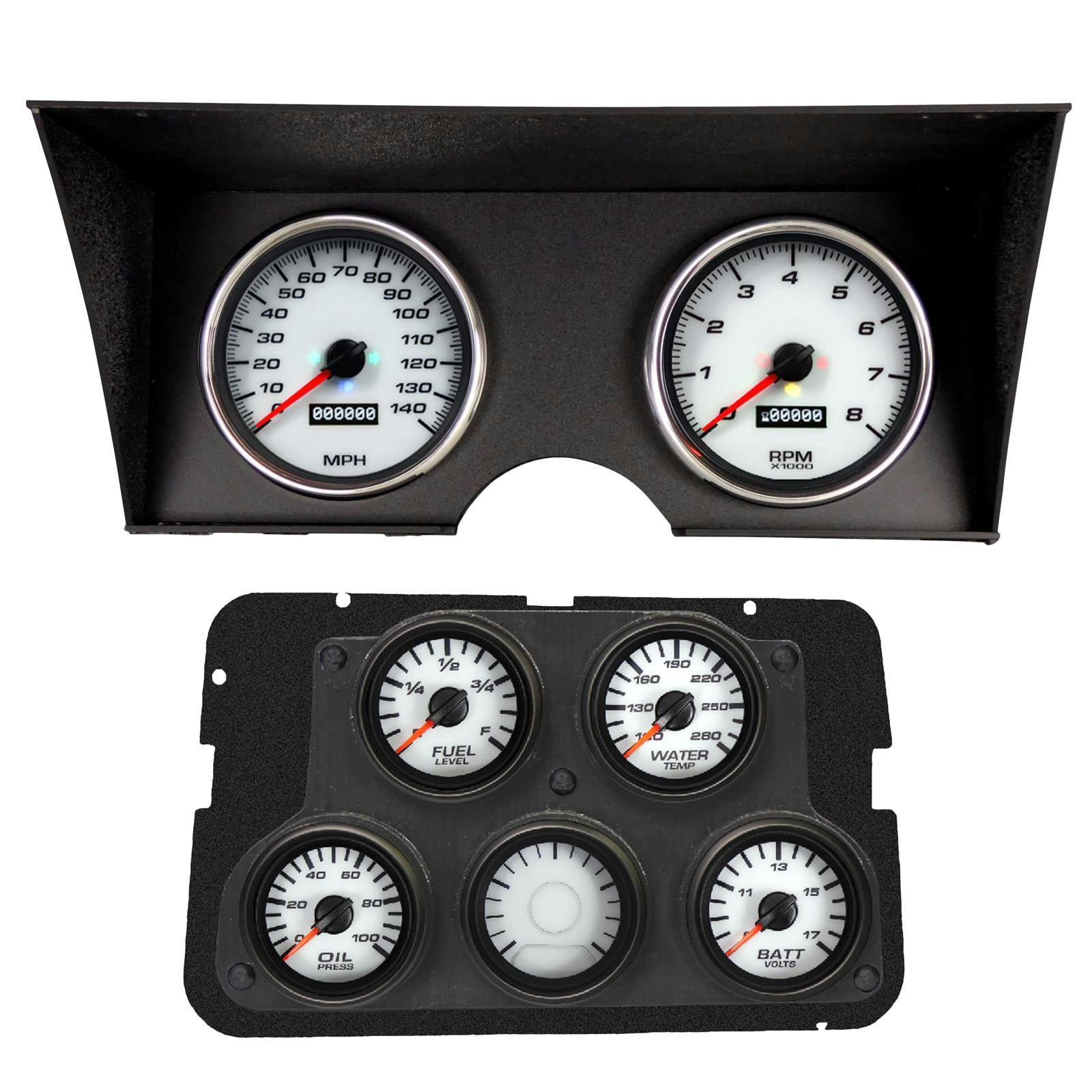 New Vintage 77011-03 Performance II Gauges 78-82C3 Corvette White