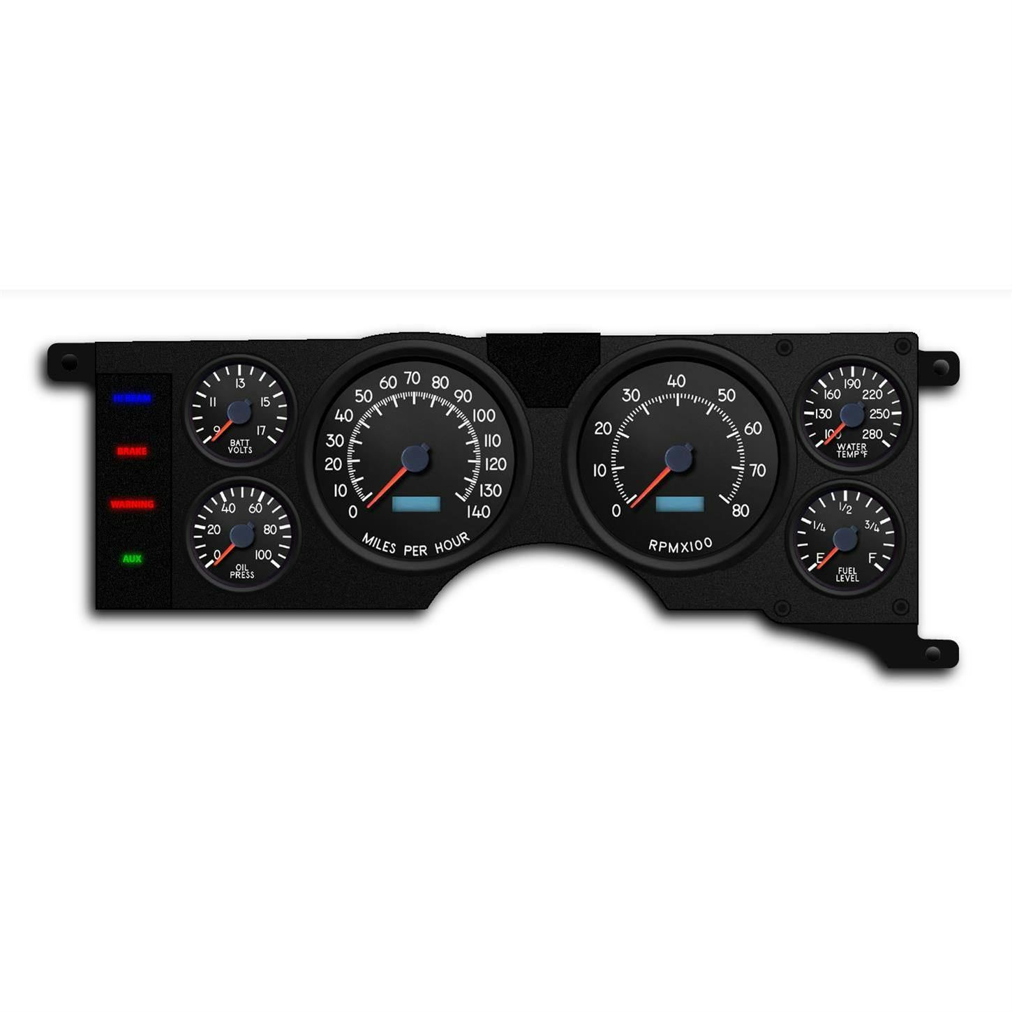 New Vintage USA 79411-01 6 Gauge Aviator Black 79-86 Mustang