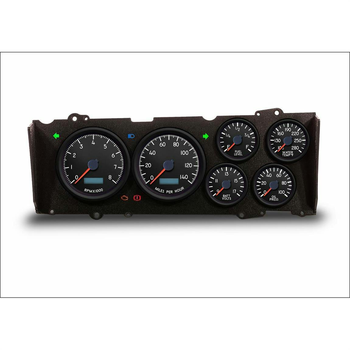 New Vintage USA 81421-01 6 Gauge Aviator Black 78-88 Cutlass