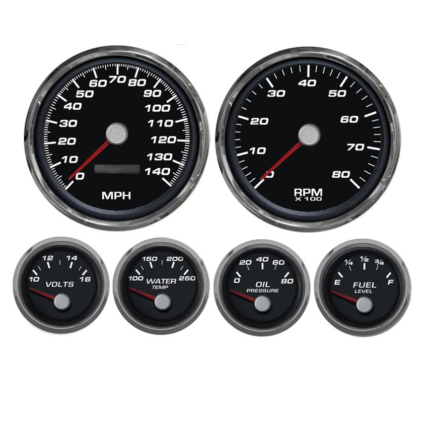 New Vintage USA 83111-01 6 Gauge Performance Black 78-88 Pont.GP