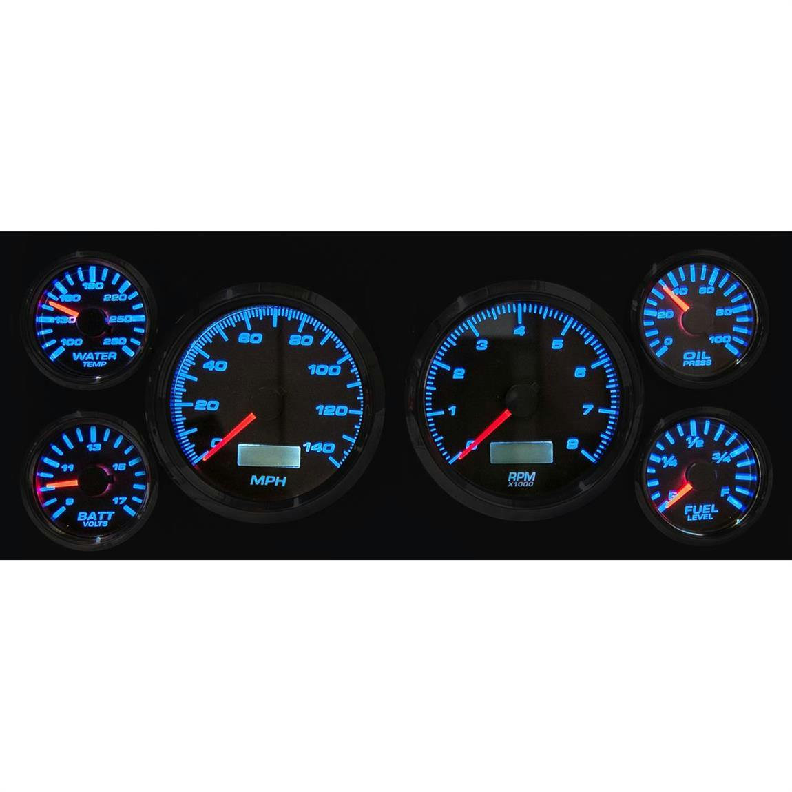 New Vintage USA 83211-03 6 Gauge Performance ll Wht 78-88 Pont.GP