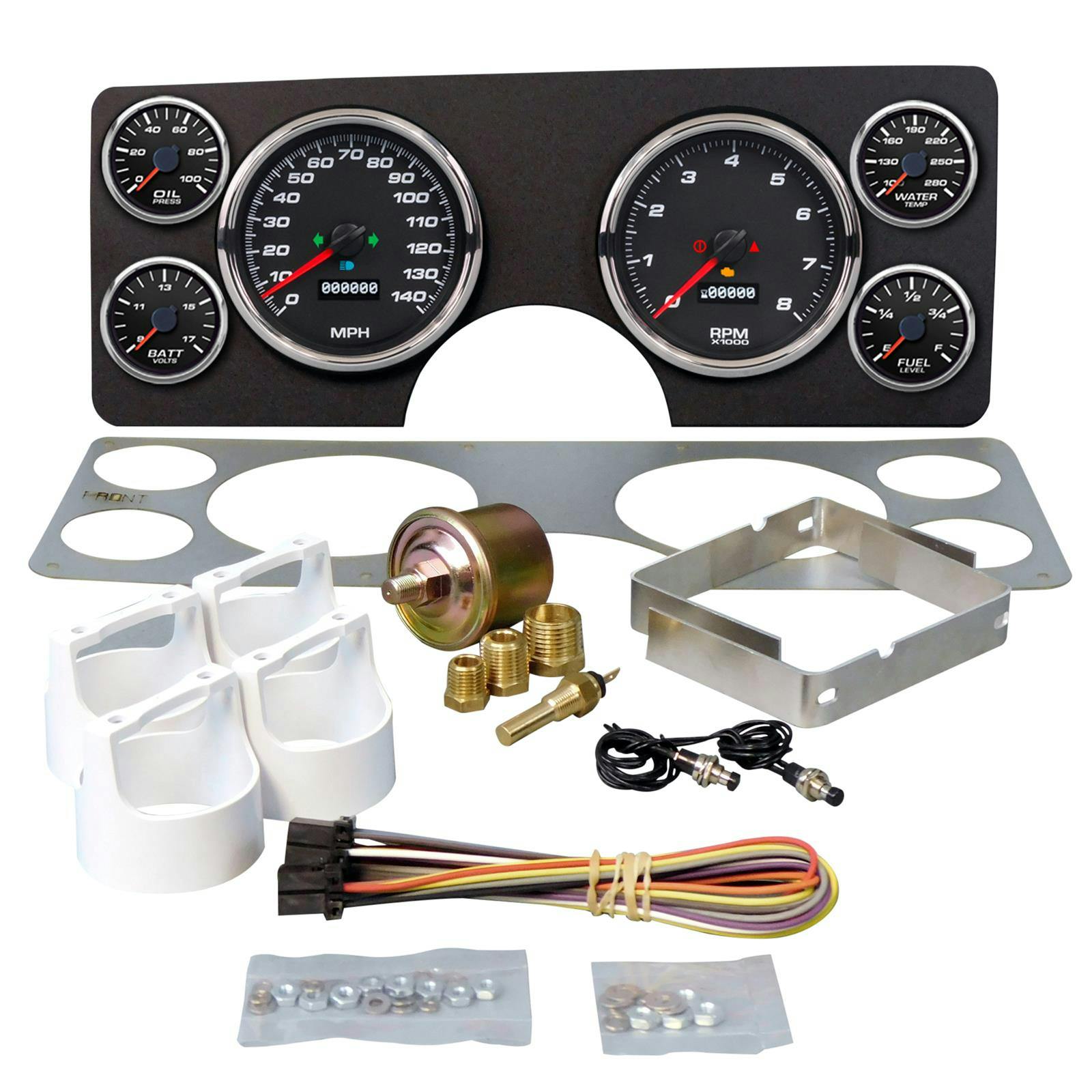 New Vintage 84001-01 Performance II Gauges 84-89C4 Corvette Black