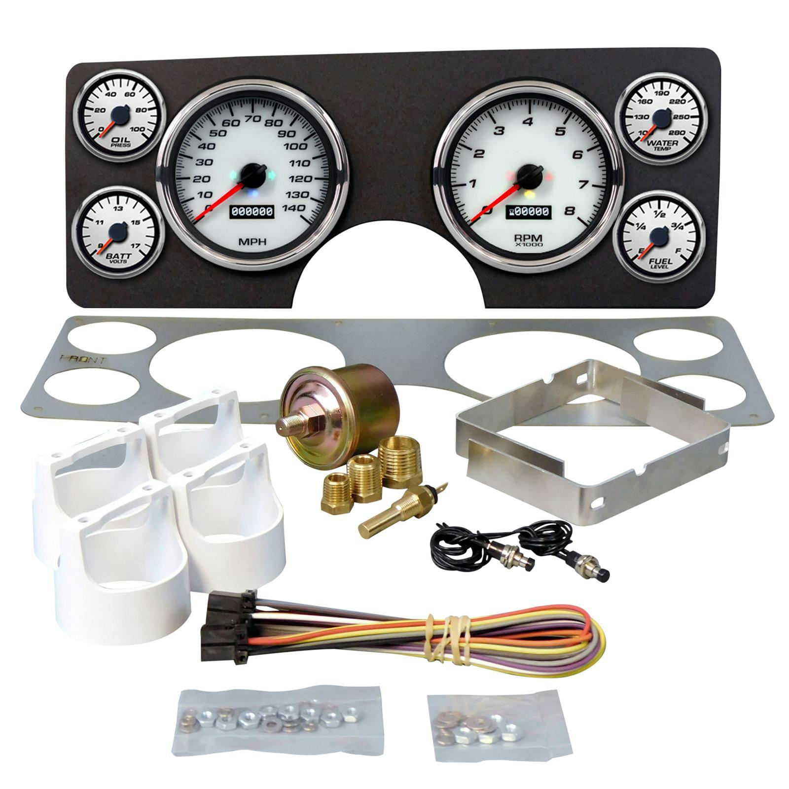 New Vintage 84001-03 Performance II Gauges 84-89C4 Corvette White