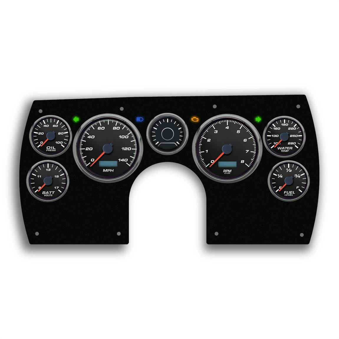 New Vintage USA 86211-01 6 Gauge Performance ll Blk 82-89 Camaro