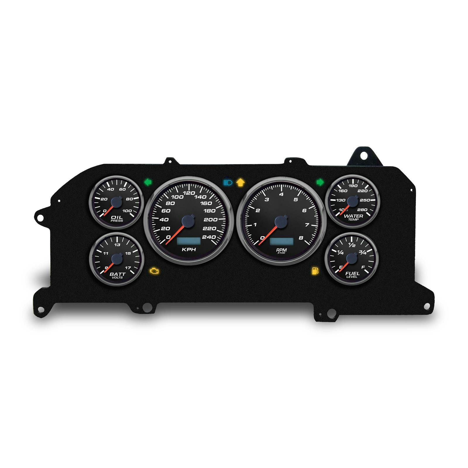 New Vintage USA 87211-01M 6 Gauge Perform ll KM/H 87-93 Mustang