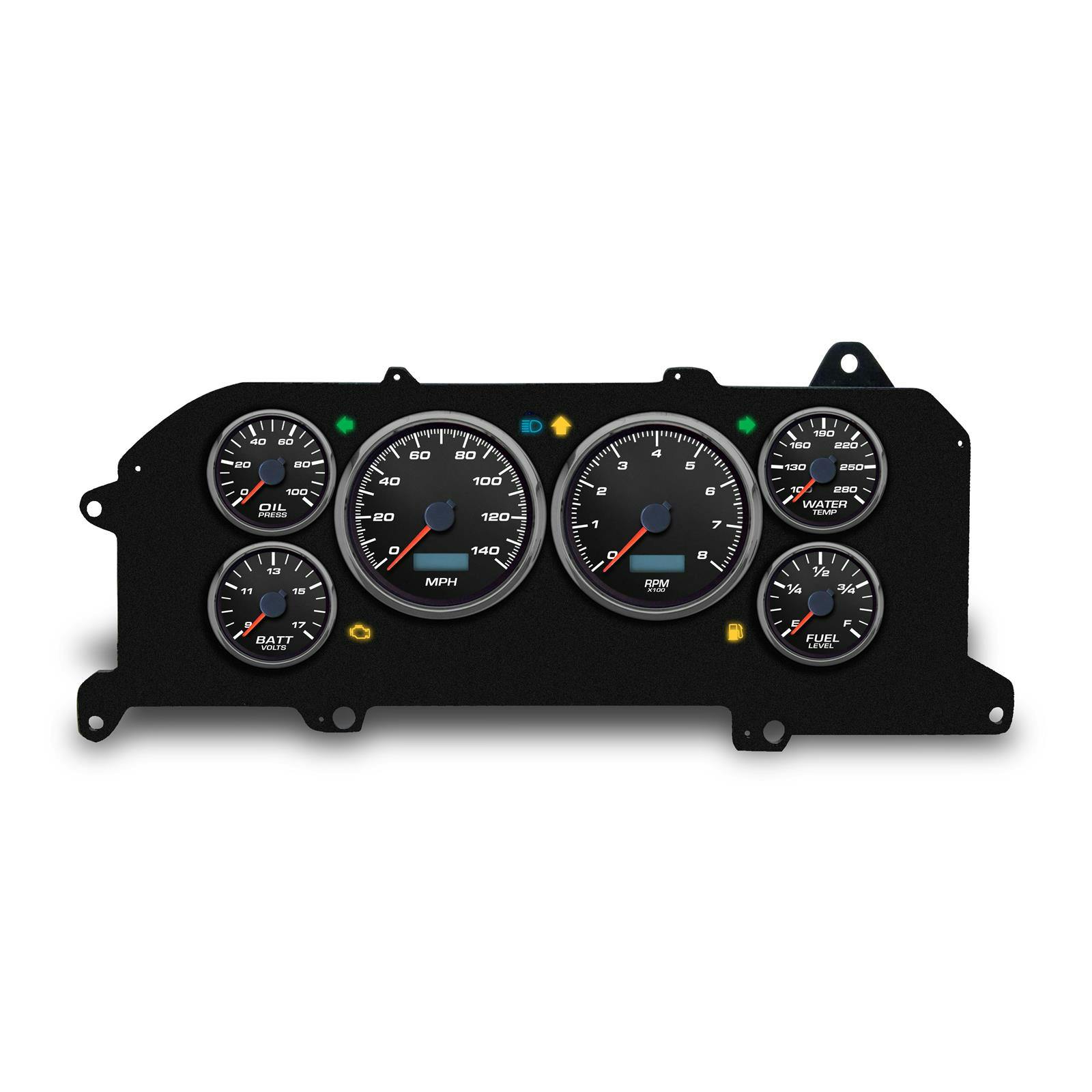 New Vintage USA 87211-01 6 Gauge Perform ll Black 87-93 Mustang