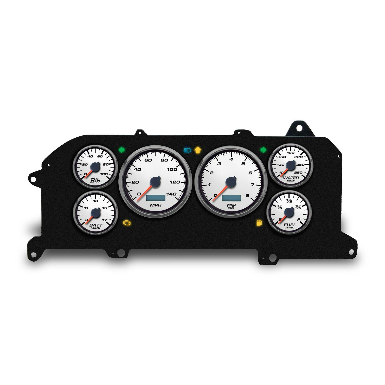 New Vintage USA 87211-03 6 Gauge Perform ll White 87-93 Mustang