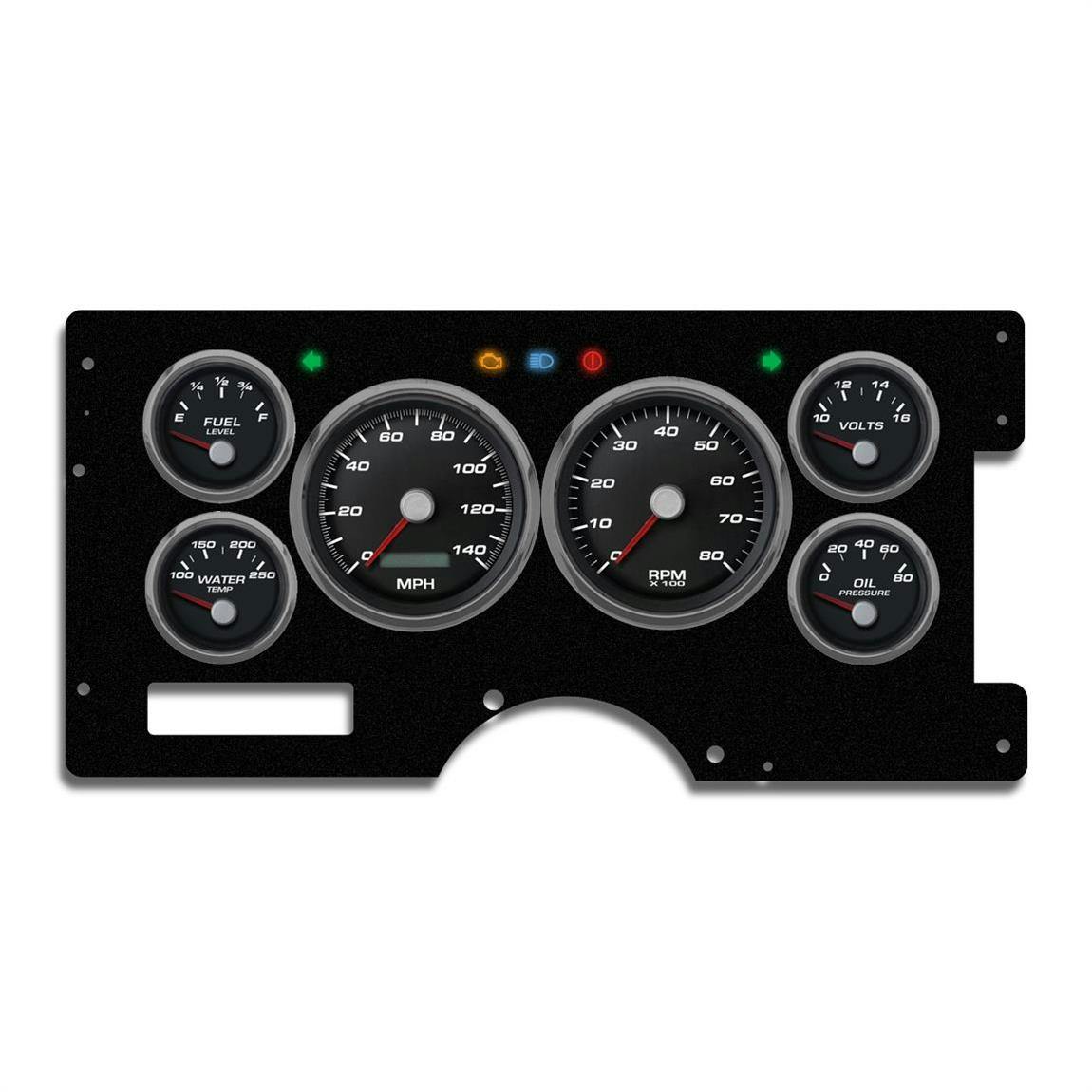 New Vintage USA 89101-01 6 Gauge Performance Black 88-94 Chev