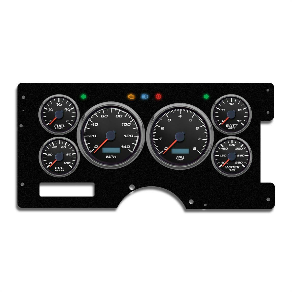 New Vintage USA 89211-01 6 Gauge Performance ll Black 88-94 Chev
