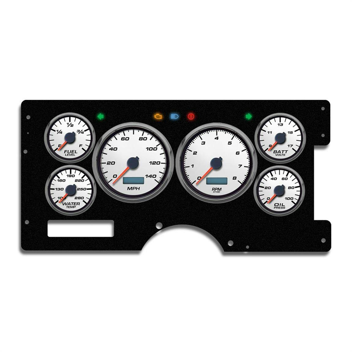 New Vintage USA 89211-03 6 Gauge Performance ll White 88-94 Chev