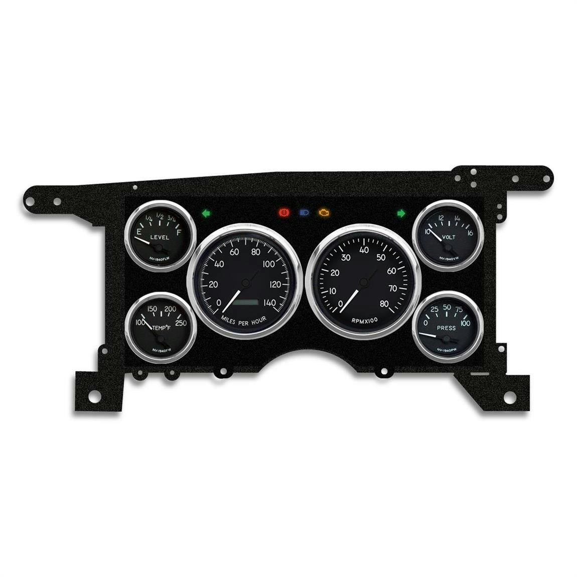 New Vintage USA 90411-01 6 Gauge Performance Black 86-93 Chev