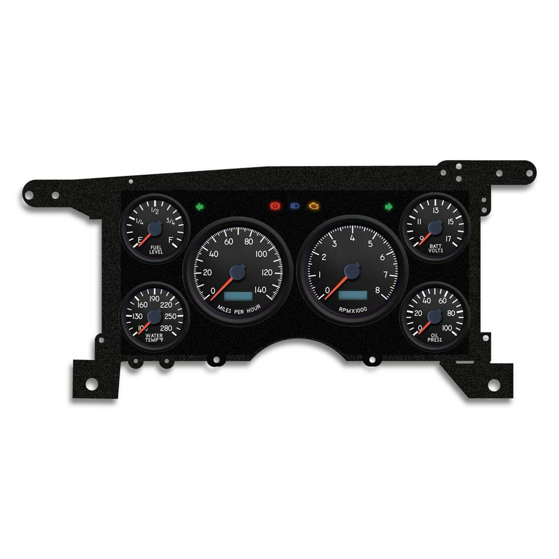 New Vintage USA 90421-01 6 Gauge Aviator Black 86-93 Chev