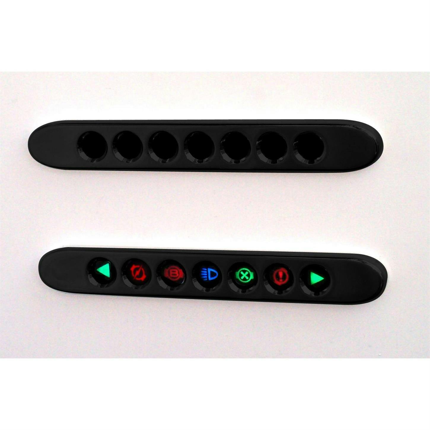 New Vintage USA 90917-01 Indicator Panel 7 Lamp Icons Frt Mt Blk