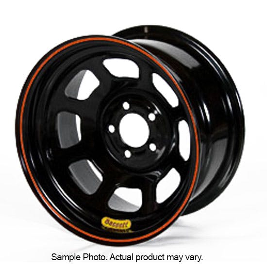 Bassett 36SN3 13x6 D-Hole 5x100, 3 Inch Backspace, Black Wheel