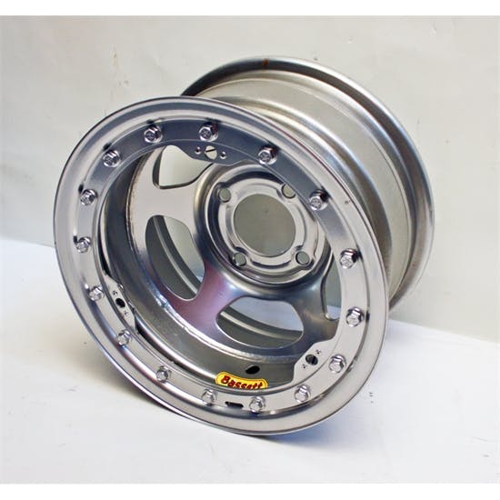 Bassett 13x7 Silver Beadlock Wheel, 4x4.5, 2 Inch Offset
