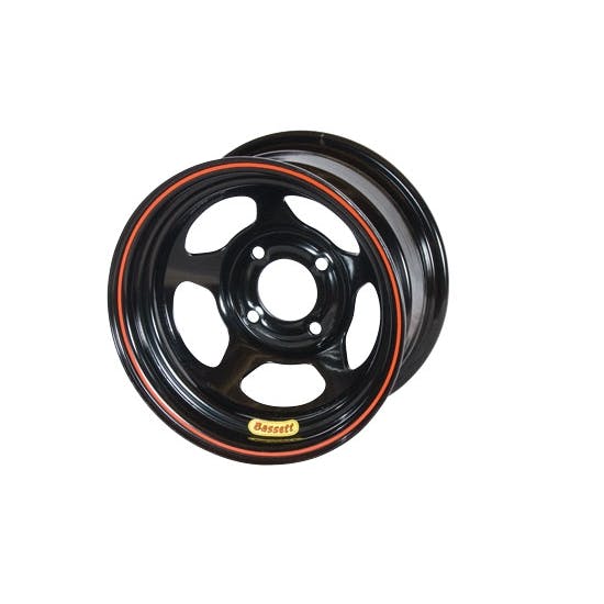Bassett 38S41 13X8 Inertia 4 on 4 1 Inch Backspace Black Wheel