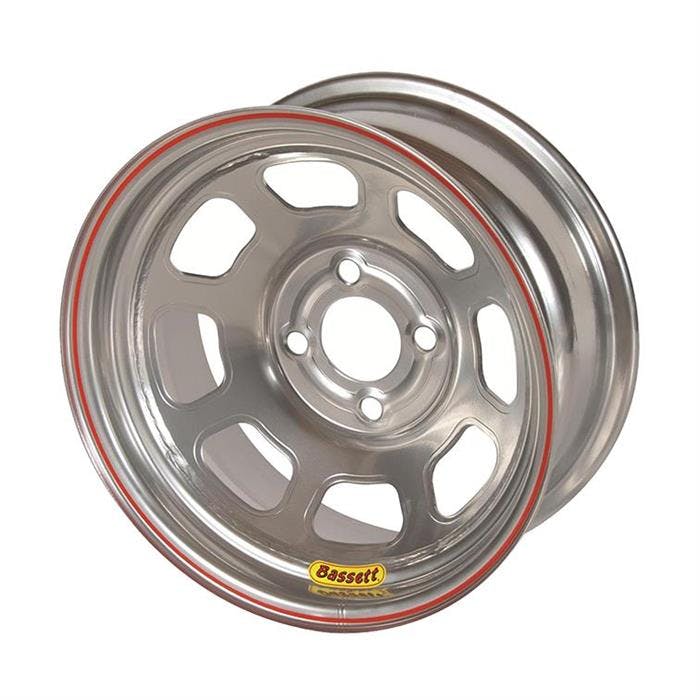 Bassett 38SH5S 13X8 D-Hole 4x100 mm 5 In Backspace Silver Wheel