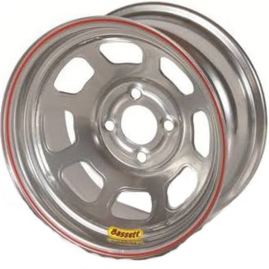 Bassett 47SP4C 14X7 D-Hole 4x4.25 4 Inch Backspace Chrome Wheel