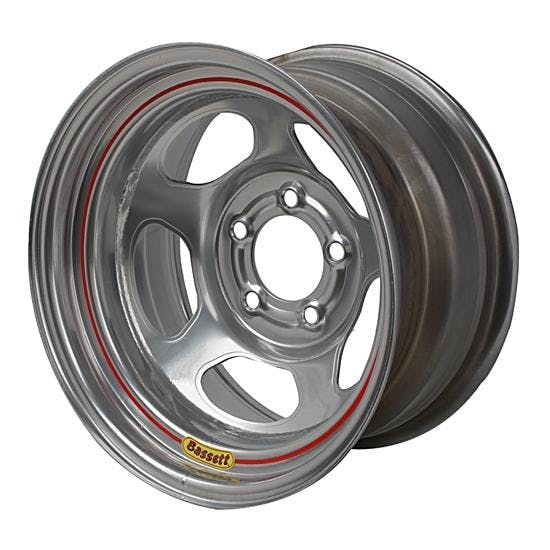 Bassett 50L52S 15X10 Inertia 5x5 2" Backspace Silver Wheel