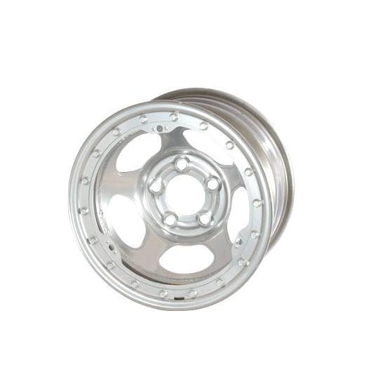 Bassett 50L555SL 15X10 Inertia 5x5 5.5" BS Silver Beadlock Wheel
