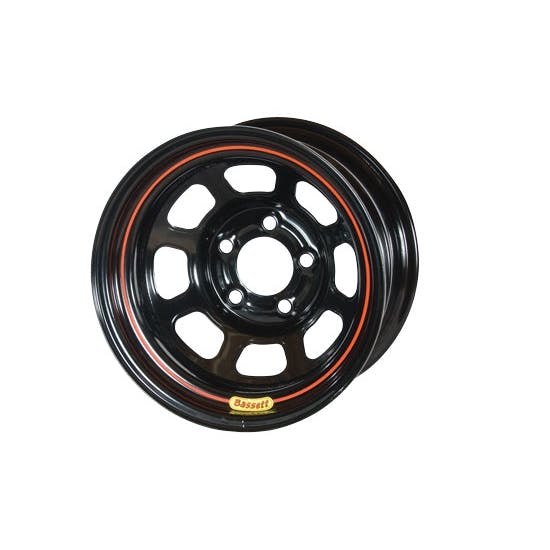 Bassett 50SF5 15X10 D-Hole Lite 5x4.5 5 In. Bckspc Black Wheel