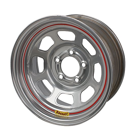 Bassett 52SC5S 15X12 D-Hole Lite 5 on 4.75 5 In Backspace Silver Wheel