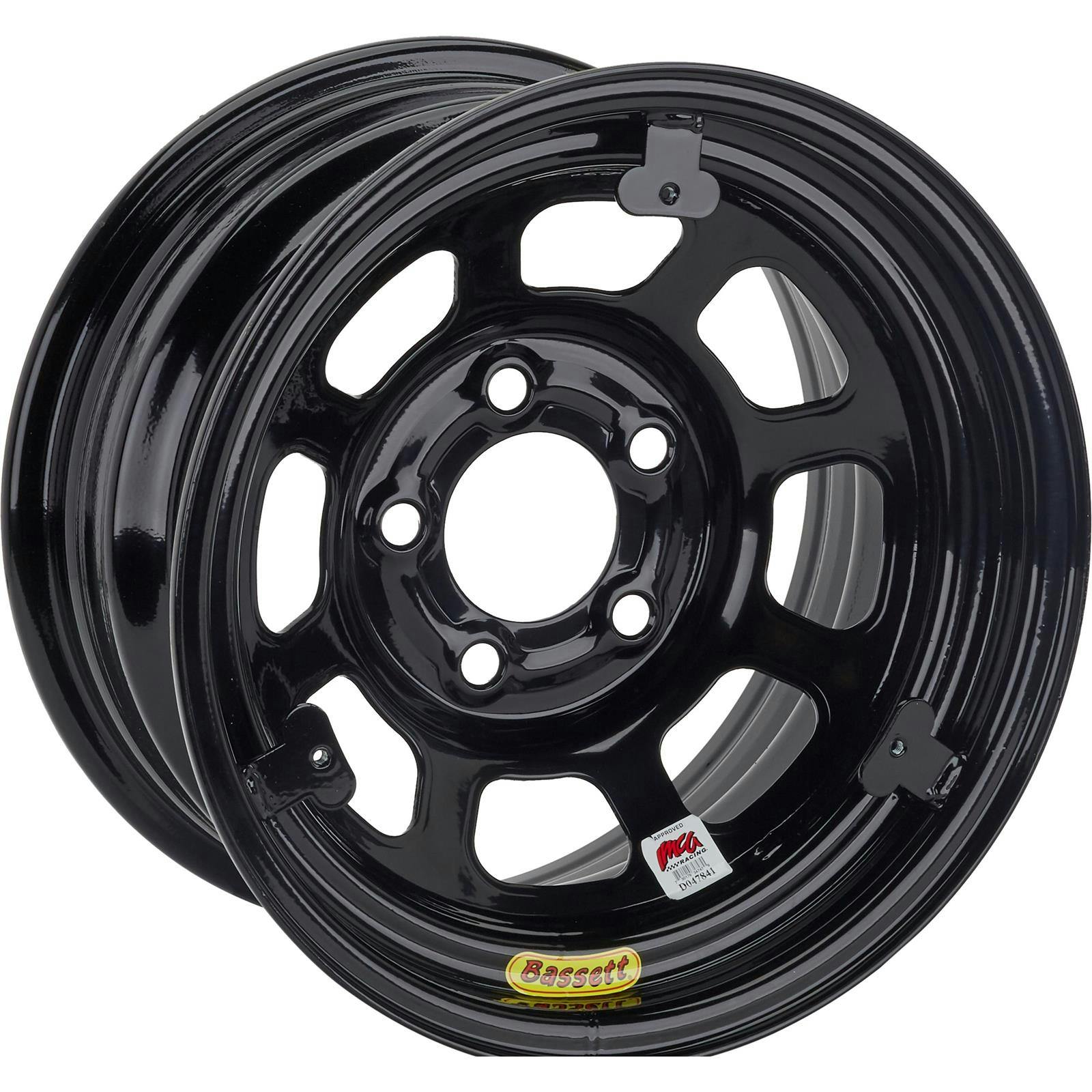 Bassett D-Hole IMCA Certified 3 Tab 15x8 Wheel, 5x5 BP