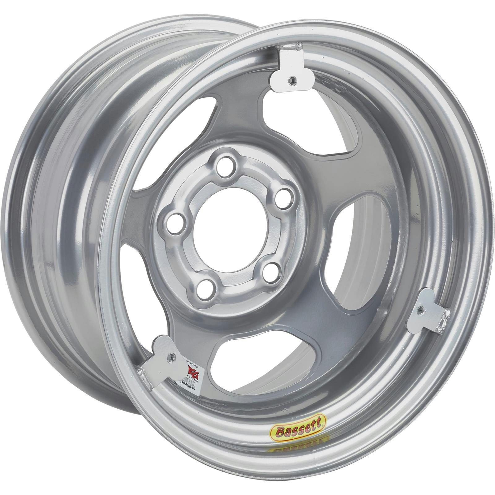 Bassett Inertia IMCA Certified 3 Tab 15x8 Wheel, 5x5 BP