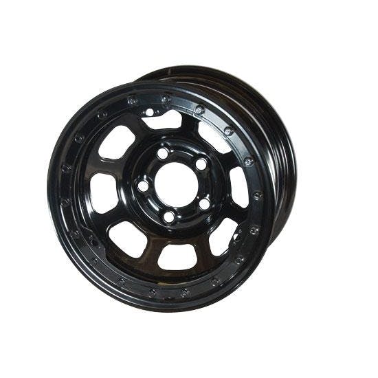 Bassett 57RC2L 15X7 DOT 5 on 4.75 2 Inch BS Black Beadlock Wheel
