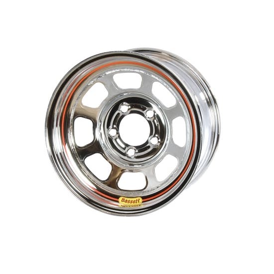Bassett 57SC2C 15X7 D-Hole Lite 5 on 4.75 2 In Backspace Chrome Wheel