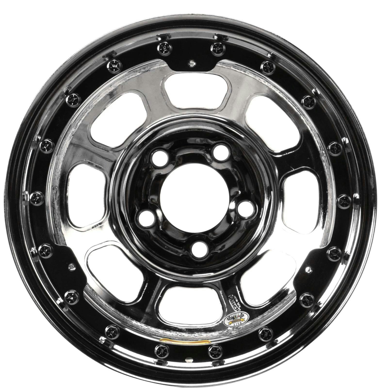 Basset 15x8 D-Hole Beadlock Wheel, 5 on 4.75 Bolt Pattern, IMCA