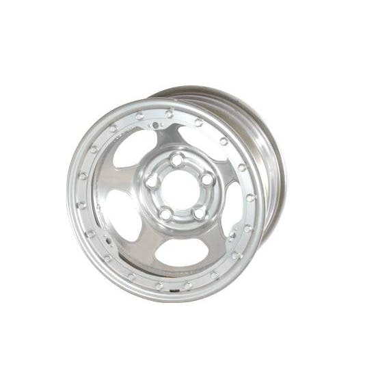 Bassett 58A53SL 15X8 Inertia 5x5 3" BS Silver Beadlock Wheel
