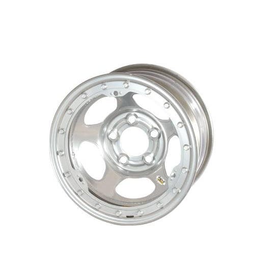 Bassett 58AC1WSL 15X8 Inertia 5on4.75 1BS Wissota Silv. Beadlock Wheel