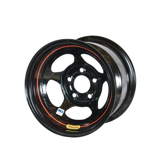 Bassett 58AC2I 15X8 Inertia 5 on 4.75 2 In Backspace IMCA Black Wheel