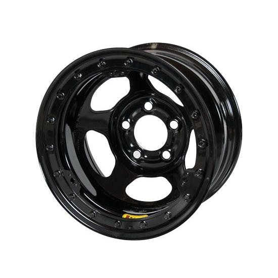Bassett 58AC2L 15X8 Inertia 5 on 4.75 2 Inch BS Black Beadlock Wheel