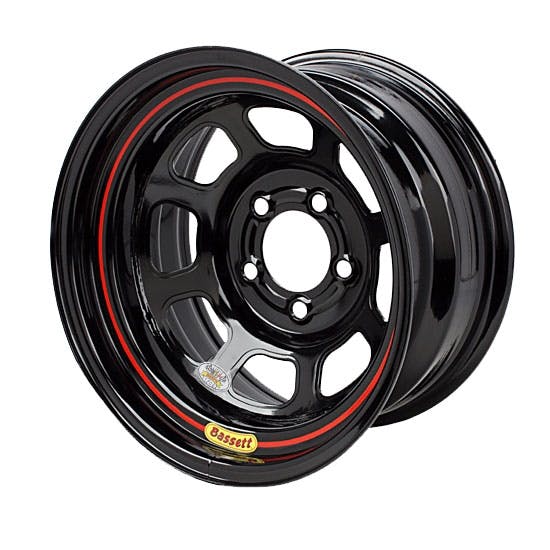 Bassett 58AC3W 15X8 Inertia 5on4.75 3 In Backspace Wissota Black Wheel