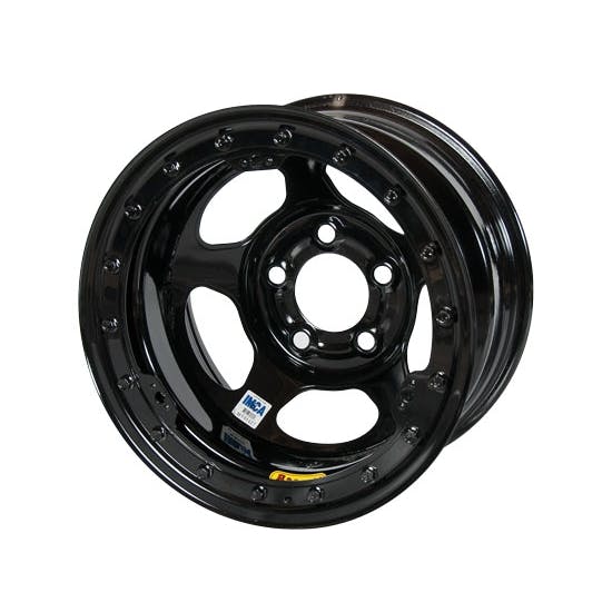 Bassett 58AC4IL 15X8 Inertia 5on4.75 4 In BS IMCA Black Beadlock Wheel