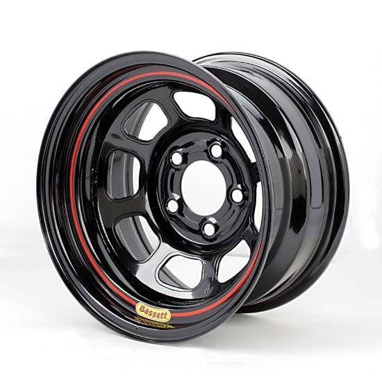 Bassett 58D51 15X8 D-Hole 5x5 1" Backspace Black Wheel