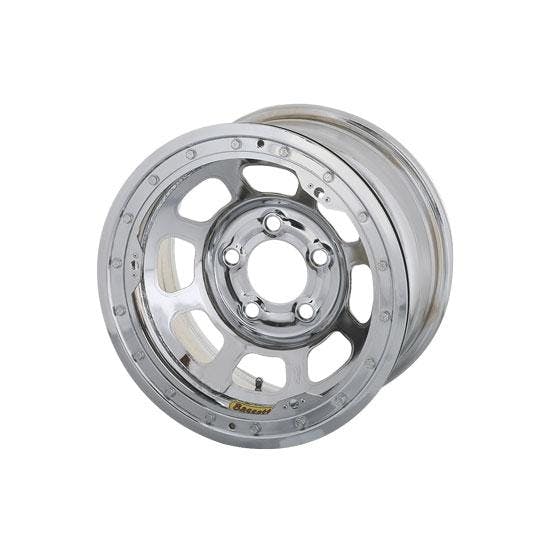 Bassett 58D53CL 15X8 D-Hole 5x5 3" BS Chrome Beadlock Wheel