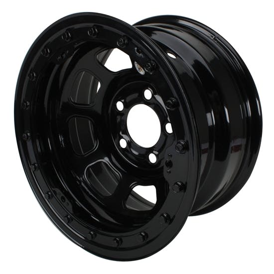 Bassett 58DC4WL 15X8 D-Hole 5on4.75 4 BS Wissota Black Beadlock Wheel