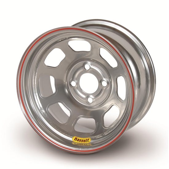 Bassett 58DH2S 15X8 D-Hole 4x100 mm 2' Silver Wheel