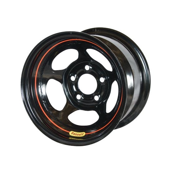 Bassett 58R53EB 15X8 Inertia 5x5 3 BS Armor Edge Black Wheel