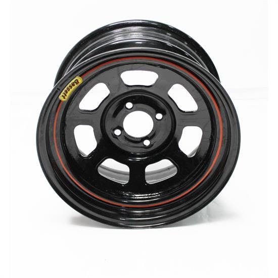 Bassett D58DH4 15X8 DOT D-Hole 4x100 mm 4 In Bckspc Black Wheel