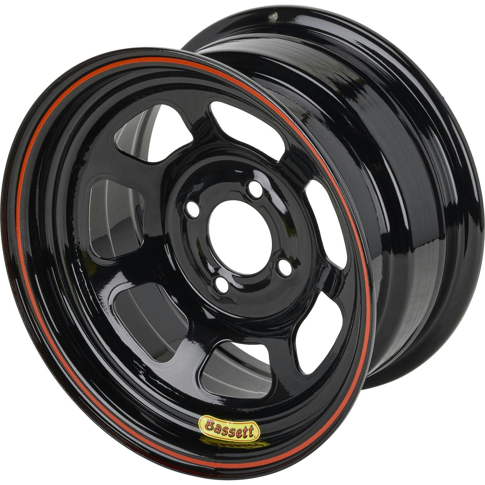 Bassett L37SH4 13X7 D-Hole 4x100 mm BP 4 In Backspace Black Wheel