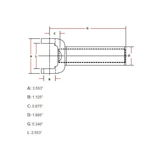 TCI 965300 TH400 Trans Slip Yoke for N3R Series U-Joints