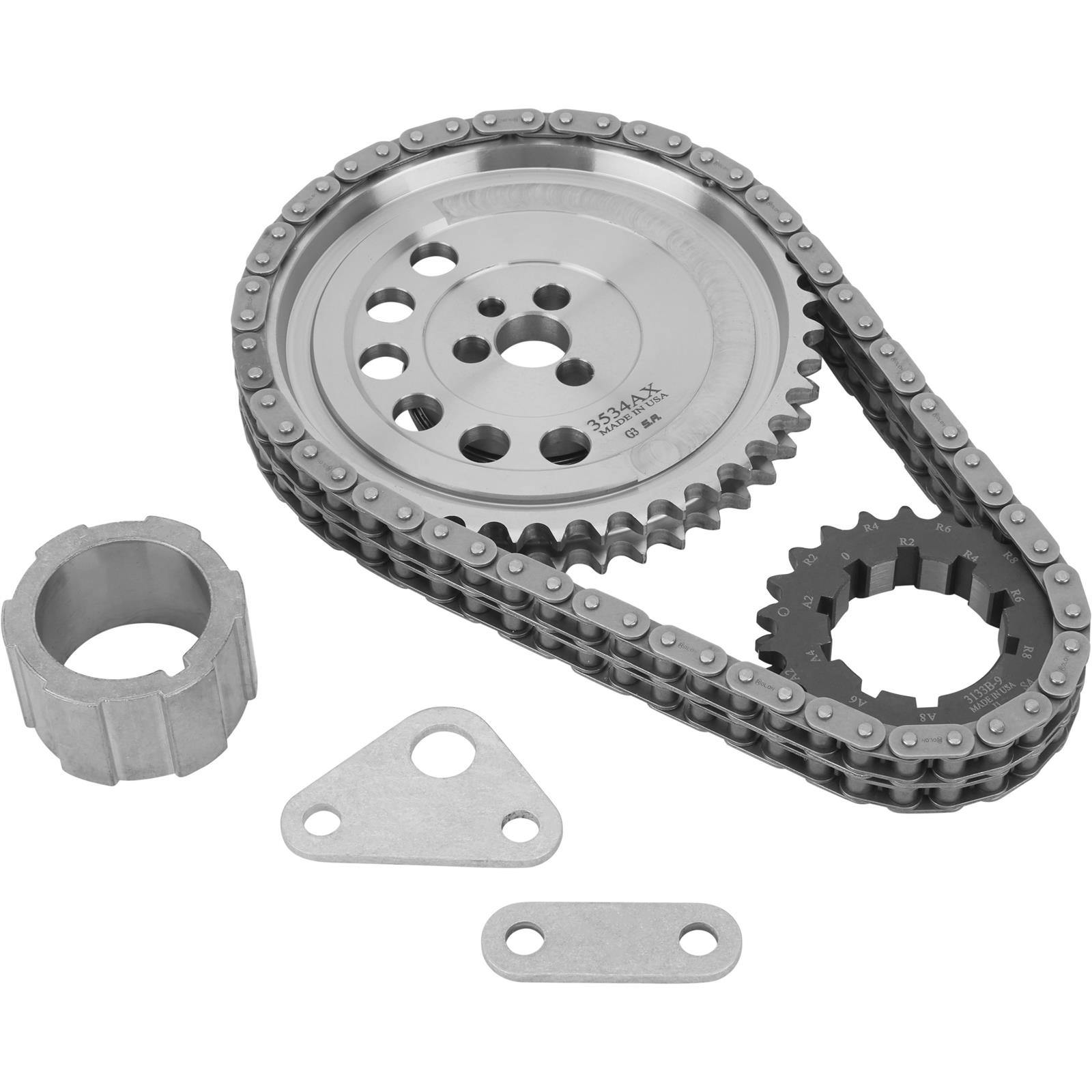 LS Double Roller Billet Timing Set, 3 Bolt, 1 Sensor