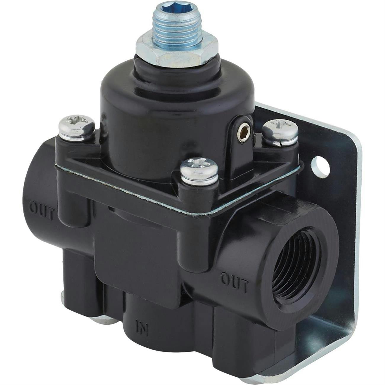 1-4 PSI Aluminum Fuel Pressure Regulator, 3/8 Inch NPT, Black